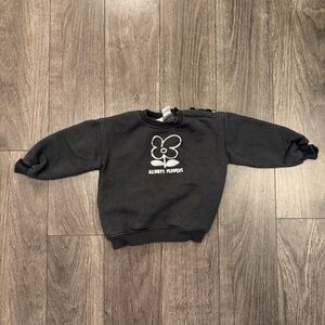 Zara Kids Black Flower Sweatshirt